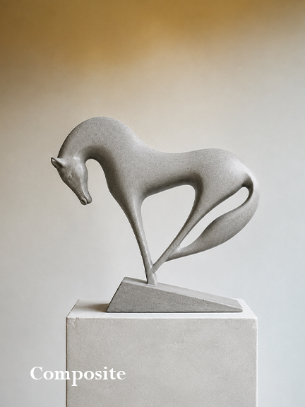 Sculpture de cheval en composite sur mesure